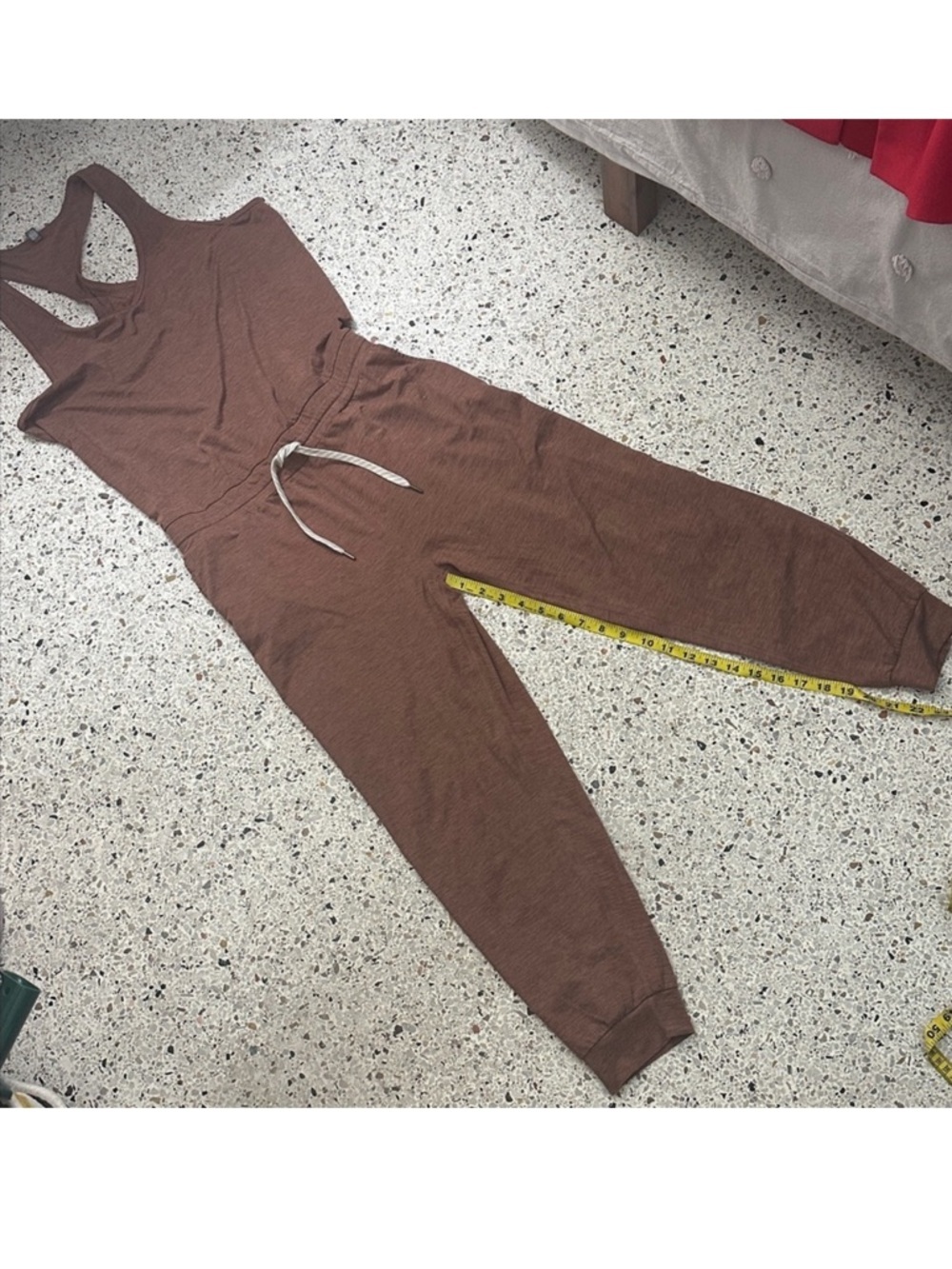 Euc Vuori Mudra Pose jumpsuit chestnut onesie large L